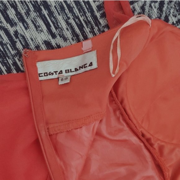 Vintage Costa Blanca Sweetheart Coral Babydoll Dress - Picture 6 of 16